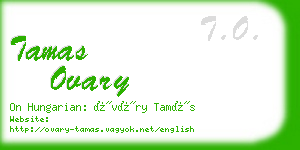 tamas ovary business card